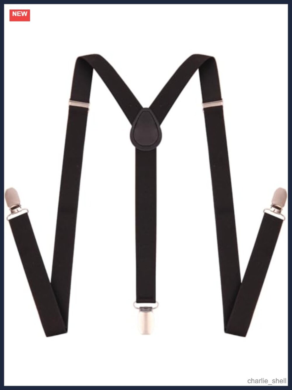 Adjustable Elastic Suspenders 1 Inch Wide Metal Clips Unisex